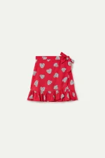 Harmony Red Print Short Skirt - Image 2
