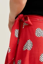 Harmony Red Print Short Skirt - Image 4