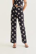 Harmony Black Print Trousers