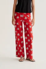 Harmony Red Print Trousers