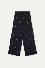 Black Garden Print Trousers - Image 2