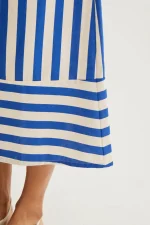 Bamboo Blue Print Midi Skirt - Image 4