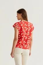 Red Cherry Print T-Shirt - Image 3