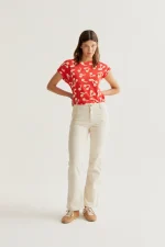 Red Cherry Print T-Shirt - Image 5