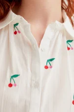 White Cherries Print Shirt - Image 4