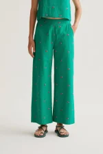 Green Cherries Print Trousers