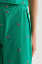 Green Cherries Print Trousers - Image 4