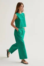 Green Cherries Print Trousers - Image 6