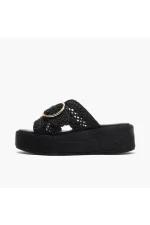 Black Crochet Platform