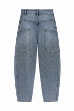 Strass Barrel Jeans - Blue - Image 2