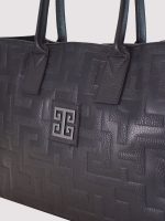 Τσάντα Akti Leather Black Embossed - Image 3