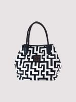 Τσάντα Emmelia Ecru-Black - Image 3