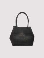 Τσάντα Emmelia Leather Black Embossed - Image 4