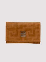 Τσάντα Eros Leather Suede Cognac Embosse - Image 2