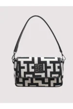 Τσάντα Kira Small Ecru-Black