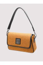 Τσάντα Kira Small Raffia Taba