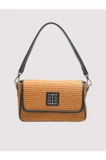Τσάντα Kira Small Raffia Taba - Image 2