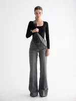 Τσάντα Kronos Leather Black Embossed