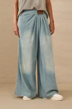 Blue Drape Pants