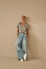 Blue Drape Pants - Image 3