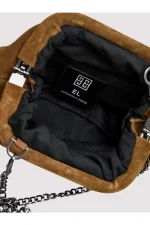 Τσάντα Niovi Mini Leather Suede Pouro - Image 5