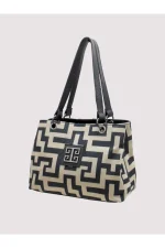 Τσάντα Perla Large Beige-Black