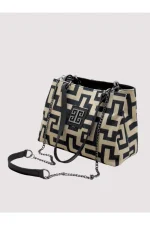 Τσάντα Perla Large Beige-Black - Image 3