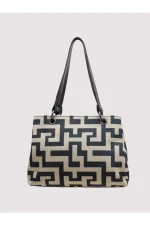 Τσάντα Perla Large Beige-Black - Image 4