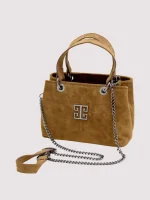 Τσάντα Perla Leather Suede Pouro