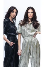 Pleated Shirt - Silver - Image 2