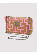 Τσάντα Rea Baby Pink-Tan Large Logo