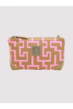 Τσάντα Rea Baby Pink-Tan Large Logo - Image 2