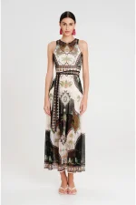 Reptile Long Dress - Mesh