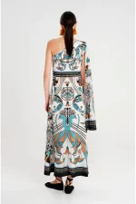 Fountain One Shoulder Long Dress - Silky - Image 3