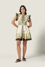 Baronessa Dress - Papyrus Burnished Gold