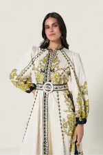 Baroqueen Floral Dress - Papyrus Burnished Gold - Image 3