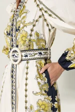Baroqueen Floral Dress - Papyrus Burnished Gold - Image 5