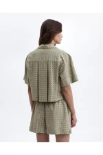 Sage Lattice Jacquard Shirt - Image 3