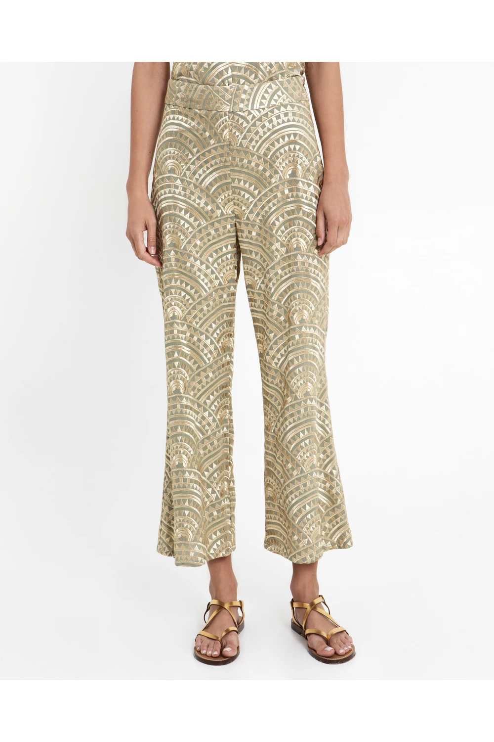 S26K-3111034-SG_1_qh6raj.webp Art Deco Jacquard Flare Pants - Image 1