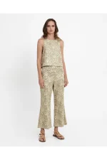 Art Deco Jacquard Flare Pants - Image 3
