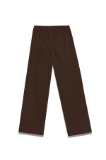 Drawstring Wide-Leg Pants - Brown - Image 2