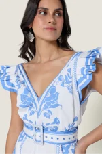 Valmira Dress - Simply White Blue - Image 2