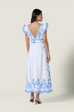 Valmira Dress - Simply White Blue - Image 4