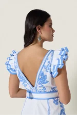 Valmira Dress - Simply White Blue - Image 5