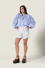 Vareli Shorts - White Light Blue - Image 3