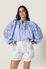 Vareli Shorts - White Light Blue - Image 4