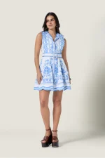 Vixeen Dress - Simply White Blue