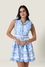 Vixeen Dress - Simply White Blue - Image 2