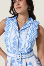 Vixeen Dress - Simply White Blue - Image 3