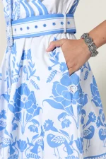 Vixeen Dress - Simply White Blue - Image 4